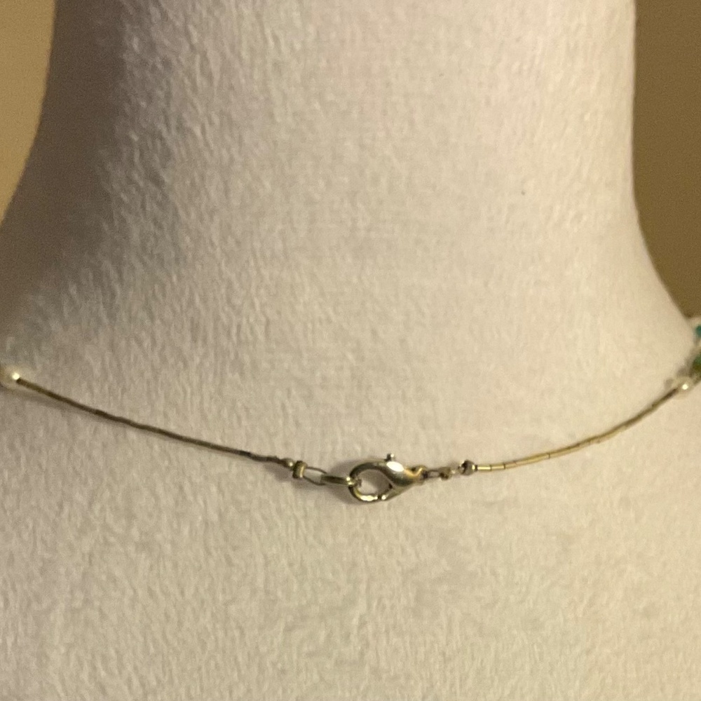 Southwest Style Handmade Sterling Silver and beaded Necklace - Picture 3 of 8
